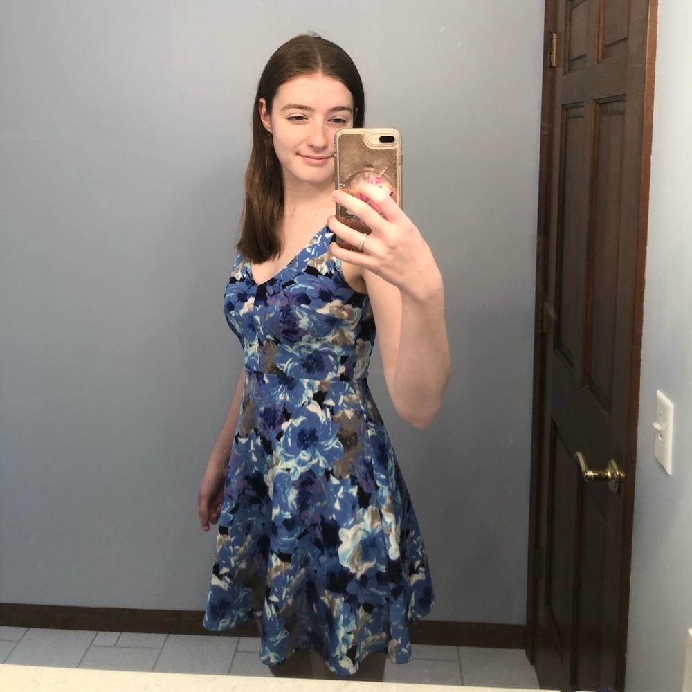 Blue and purple forever 21 summer size small dress